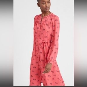 NWOT Banana Republic US 8 - pink button up tiger dress